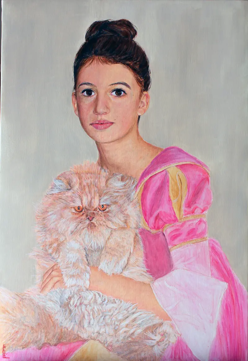 Jeune Fille au Chat